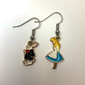 Alice and wonderland earrings